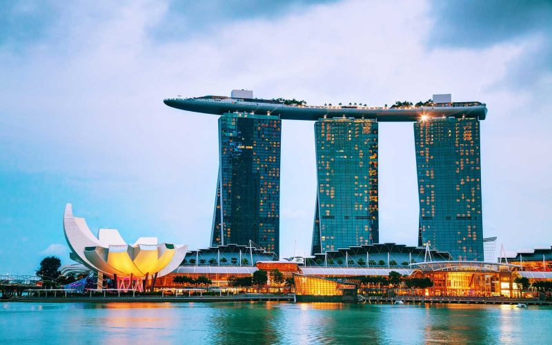 Overview Of Singapore With Marina Bay Sands