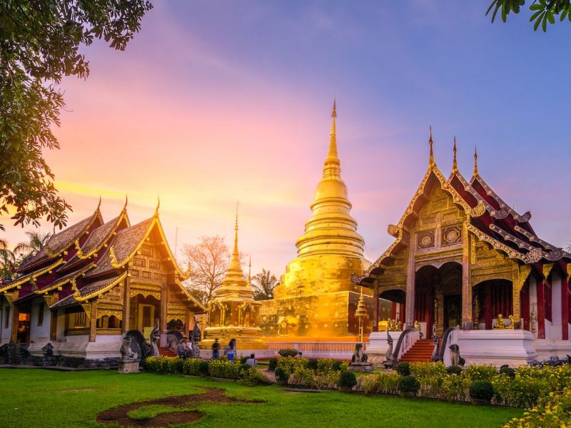 Wat Phra Singh In Chiang Mai In Thailand